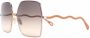 Chloé Eyewear Noore zonnebril met oversized montuur Bruin - Thumbnail 2