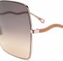 Chloé Eyewear Noore zonnebril met oversized montuur Bruin - Thumbnail 3
