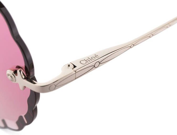 Chloé Eyewear Rosie zonnebril met rond montuur Goud