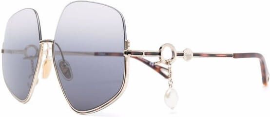 Chloé Eyewear Sofya zonnebril met oversized montuur Goud
