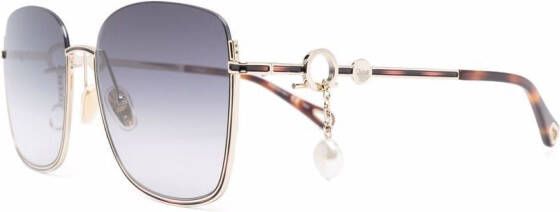 Chloé Eyewear Sofya zonnebril met oversized montuur Goud