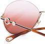 Chloé Eyewear Sofya zonnebril met rond montuur Bruin - Thumbnail 4
