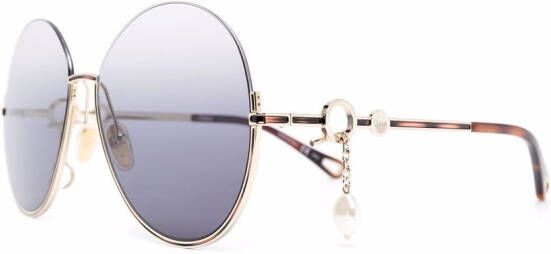 Chloé Eyewear Sofya zonnebril met rond montuur Goud