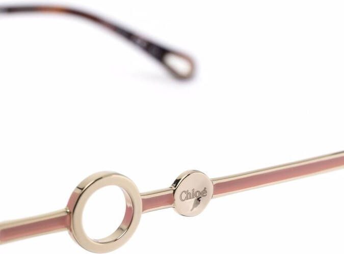 Chloé Eyewear Sofya zonnebril met rond montuur Goud