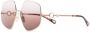Chloé Eyewear Sofya zonnebril met zeshoekig montuur Bruin - Thumbnail 3