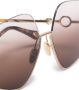 Chloé Eyewear Sofya zonnebril met zeshoekig montuur Bruin - Thumbnail 4