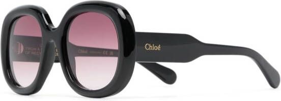 Chloé Eyewear Zonnebril met vierkant montuur Zwart