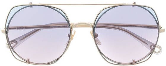 Chloé Eyewear Verstelbare zonnebril Goud