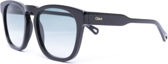 Chloé Eyewear Xena zonnebril met rond montuur Zwart