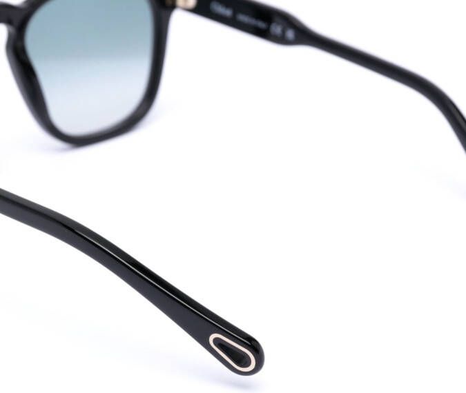 Chloé Eyewear Xena zonnebril met rond montuur Zwart