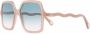 Chloé Eyewear Zelie zonnebril met vierkant montuur Beige - Thumbnail 2