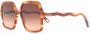 Chloé Eyewear Zelie zonnebril met vierkant montuur Bruin - Thumbnail 2