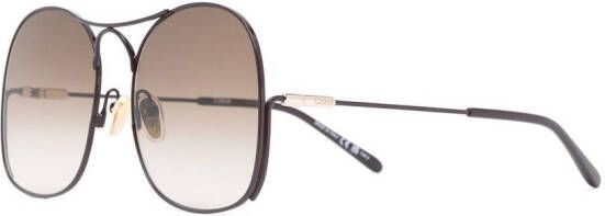 Chloé Eyewear Zonnebril met oversized montuur Bruin