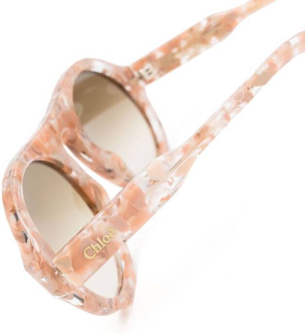 Chloé Eyewear Zonnebril met piloten montuur Beige
