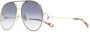 Chloé Eyewear Zonnebril met piloten montuur Goud - Thumbnail 2