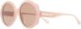 Chloé Eyewear Zonnebril met rond montuur Beige - Thumbnail 3