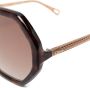 Chloé Eyewear Zonnebril met schildpadschild design Bruin - Thumbnail 3