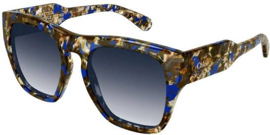 Chloé Eyewear Zonnebril met vierkant montuur Blauw
