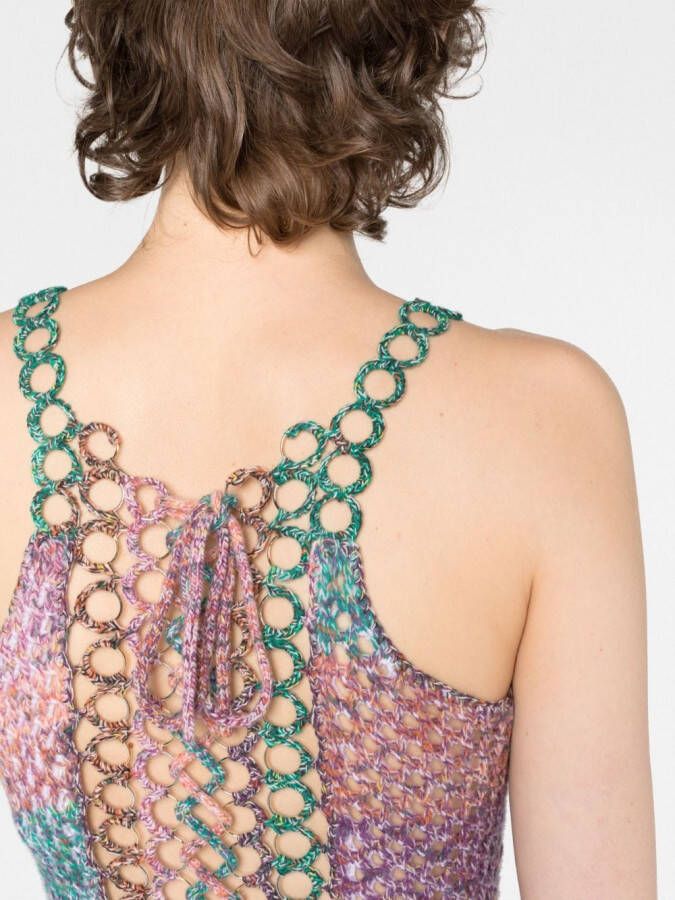 Chloé Gehaakte mini-jurk Groen