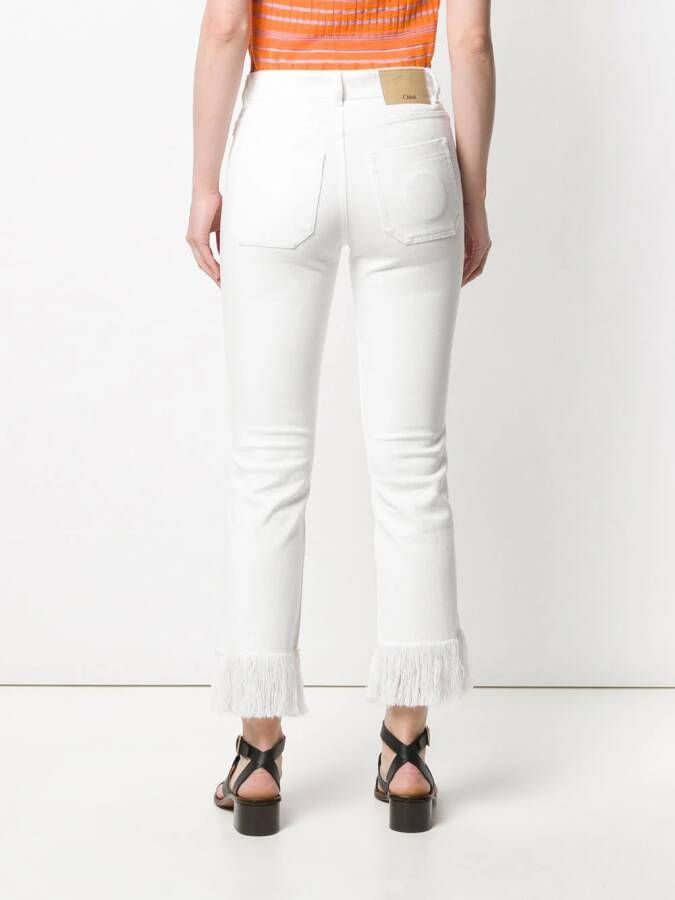 Chloé Jeans met franje Wit