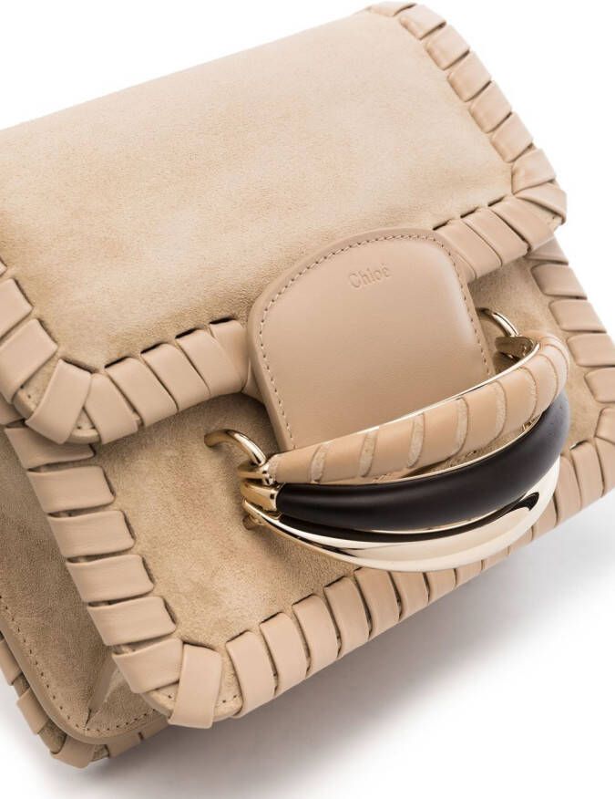 Chloé Kattie leren clutch Beige