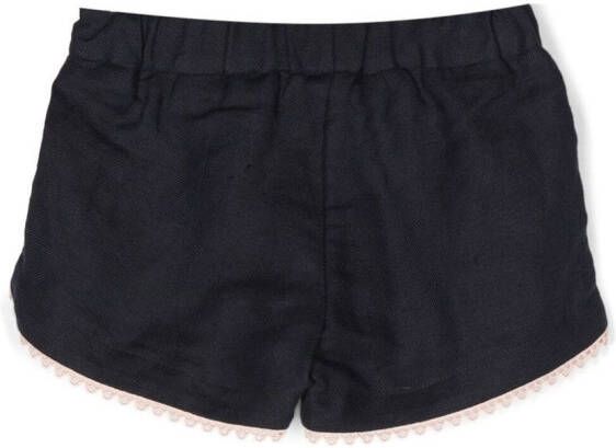 Chloé Kids Broderie anglaise shorts Blauw