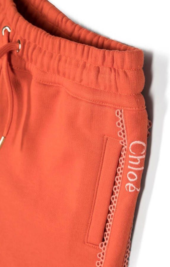 Chloé Kids Katoenen shorts Oranje