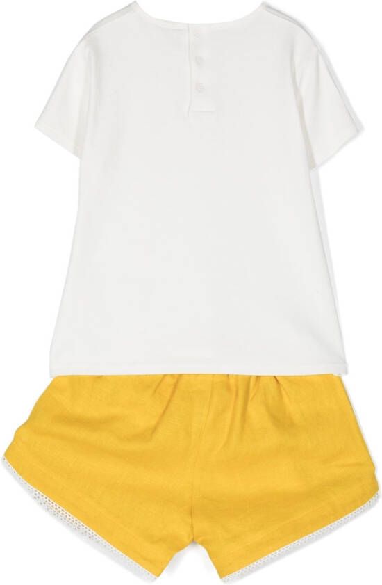 Chloé Kids T-shirt en shorts Wit