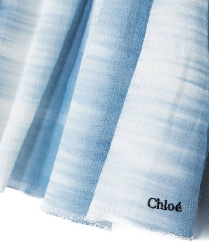 Chloé Kids Gestreepte blouse Blauw