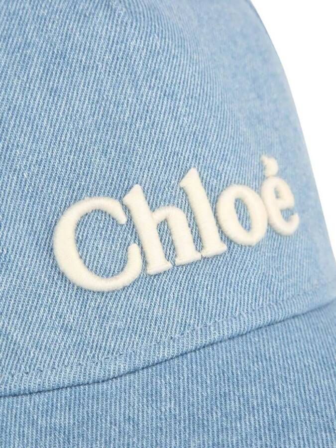 Chloé Kids Honkbalpet met geborduurd logo Blauw