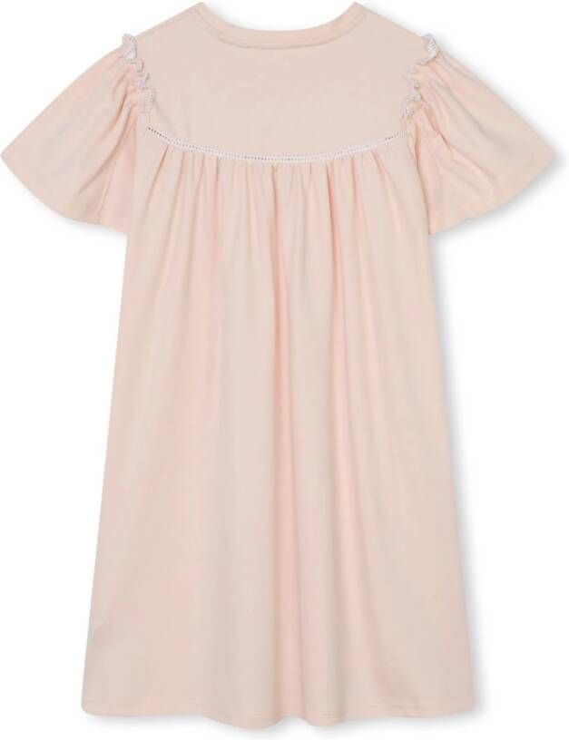 Chloé Kids Katoenen jurk met korte mouwen Roze