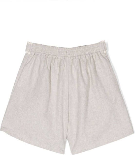 Chloé Kids Katoenen shorts Beige