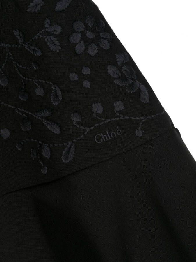 Chloé Kids Mini-rok met geborduurd logo Zwart