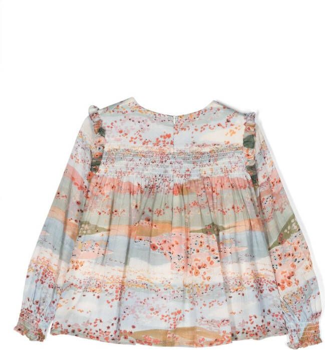Chloé Kids Shirt met print Blauw