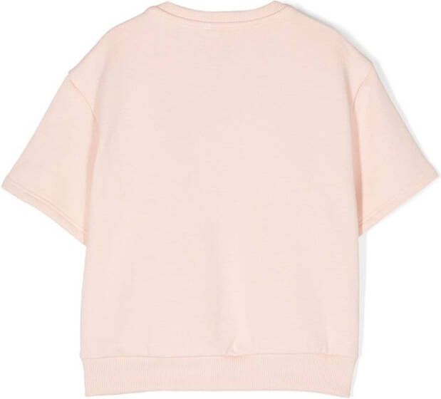 Chloé Kids T-shirt met geborduurd logo Roze