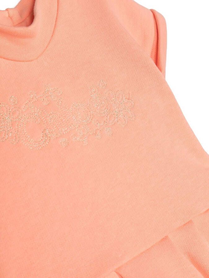 Chloé Kids T-shirtjurk met geborduurd logo Roze