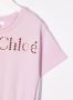Chloé Kids T-shirtjurk met logoprint Paars - Thumbnail 3