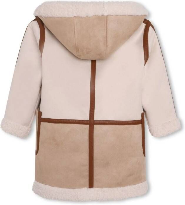 Chloé Kids Tweekleurige jas Beige