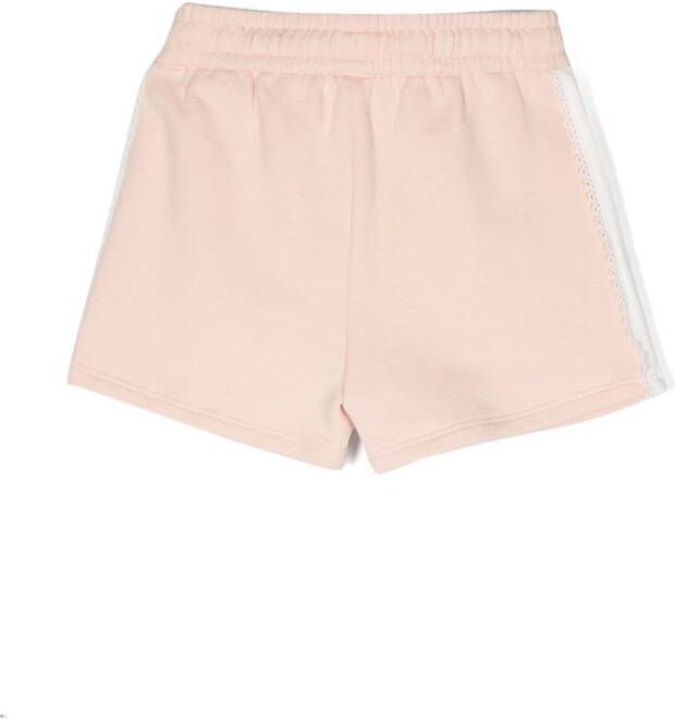 Chloé Kids Tweekleurige shorts Beige