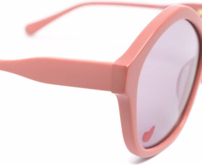 Chloé Kids Zonnebril met geometrisch montuur Roze