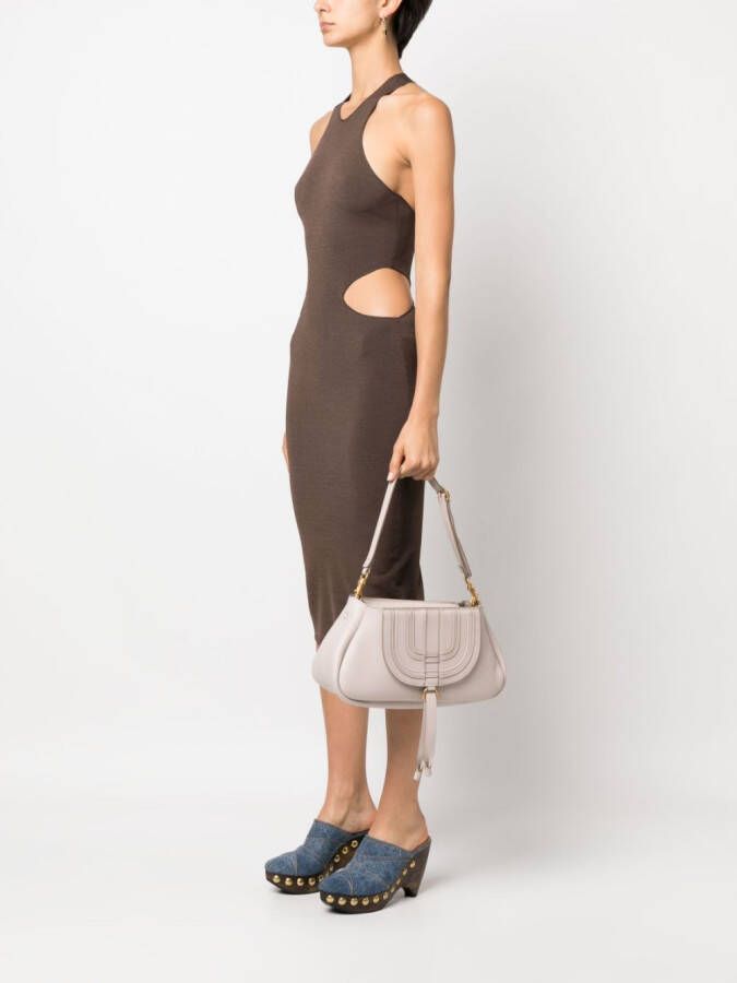 Chloé Marcie leren clutch Beige