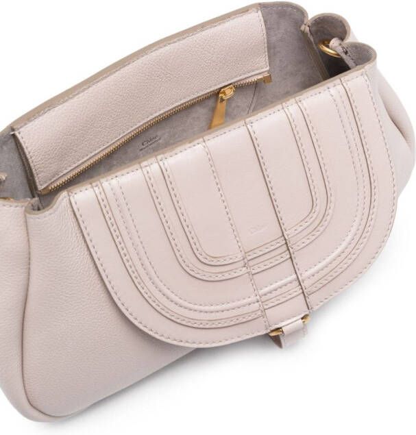 Chloé Marcie leren clutch Beige