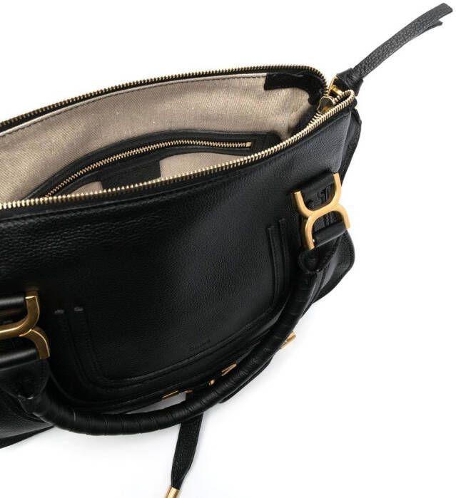 Chloé Marcie leren shopper Zwart