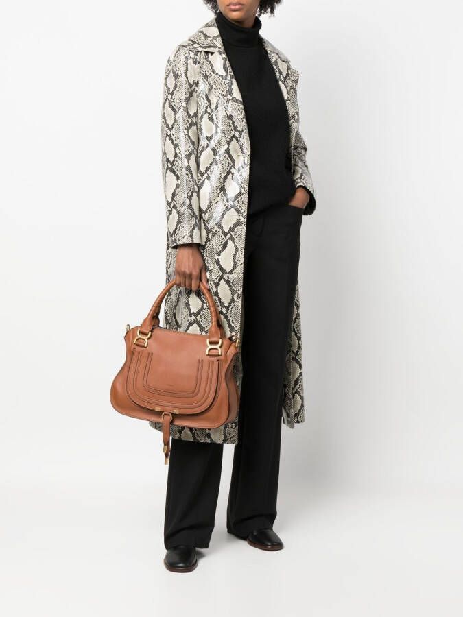 Chloé Marcie leren shopper Bruin
