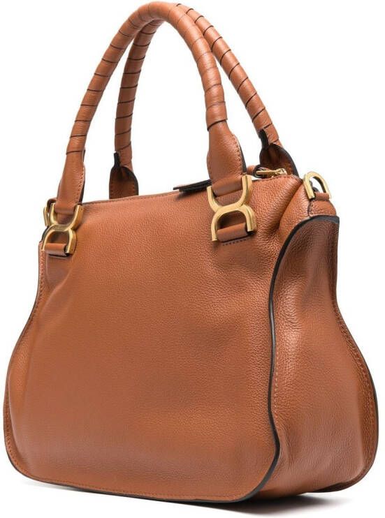 Chloé Marcie leren shopper Bruin