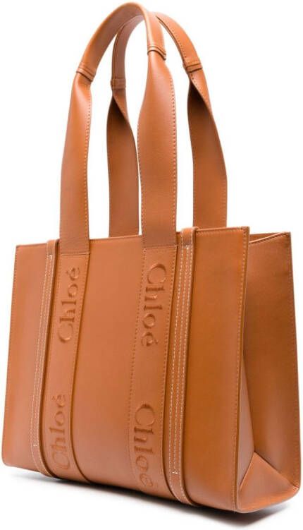 Chloé Woody medium shopper Bruin