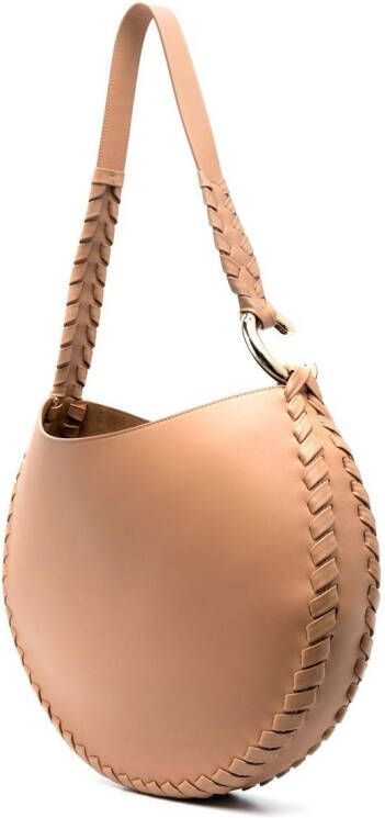 Chloé Moon leren schoudertas Beige