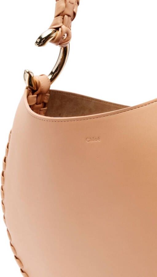 Chloé Moon leren schoudertas Beige