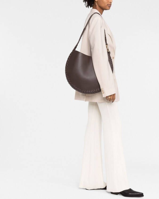 Chloé Moon leren schoudertas Bruin