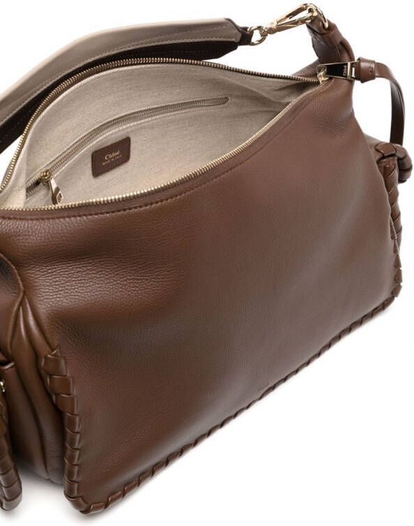 Chloé Nahir leather shoulder bag Bruin